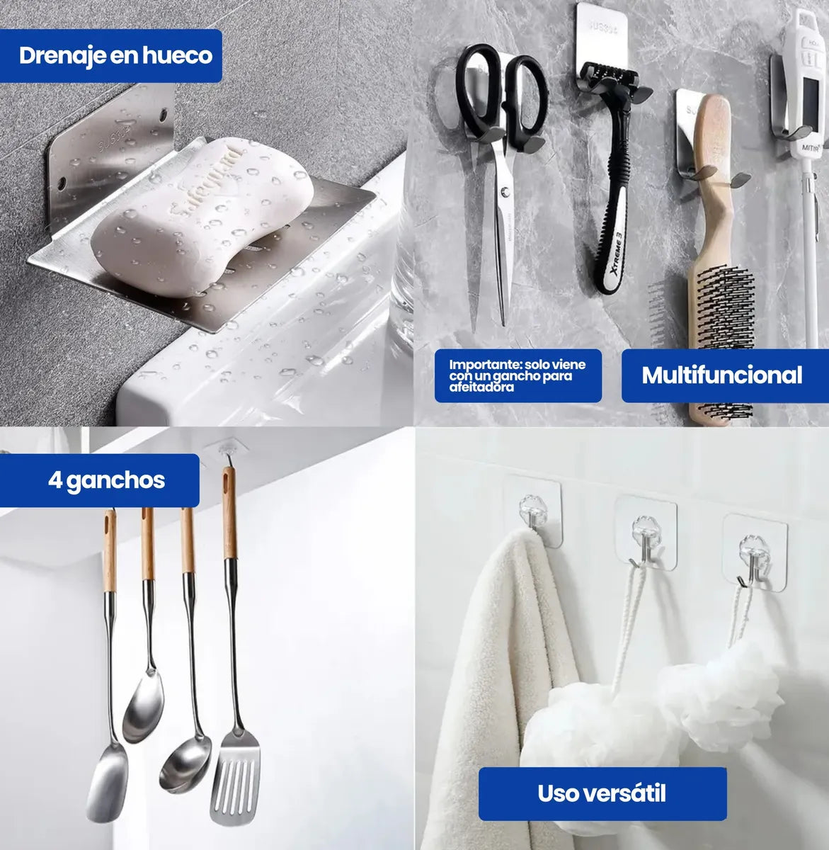 Set De Accesorios De Ducha Toalleros 304 Inoxidable 18pcs