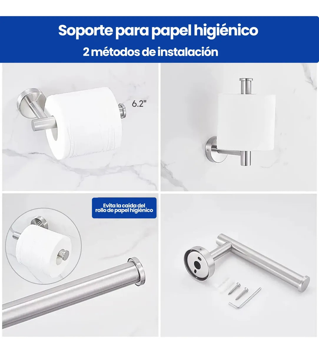 Set De Accesorios De Ducha Toalleros 304 Inoxidable 18pcs