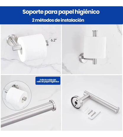 Set De Accesorios De Ducha Toalleros 304 Inoxidable 18pcs
