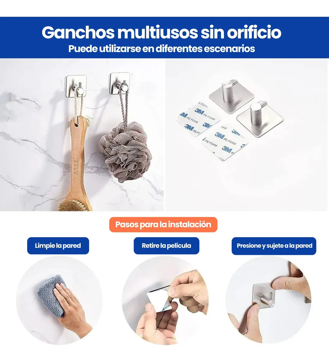 Set De Accesorios De Ducha Toalleros 304 Inoxidable 18pcs