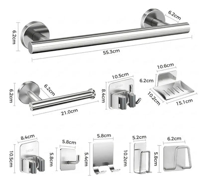Set De Accesorios De Ducha Toalleros 304 Inoxidable 18pcs