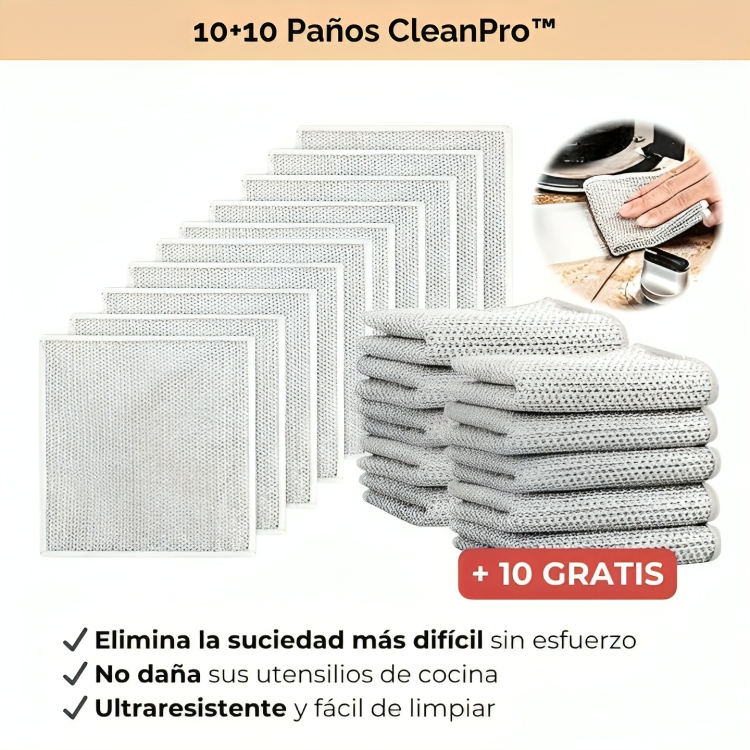 Paños Mágicos CleanPro - ¡Compra 10 y Llévate 10 Gratis!